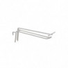 GANCHOS PORTA PRECIO METAL BLANCO DE EXPOSITOR REJILLA 20CM