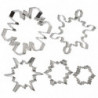 SET CORTAPASTAS ACERO INOX | COPOS DE NIEVE 5 PIEZAS SURTIDA