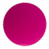 PLATO REDONDO PARA TARTA FUCSIA BORDE ONDULADO Ø 35 CM H 3 MM