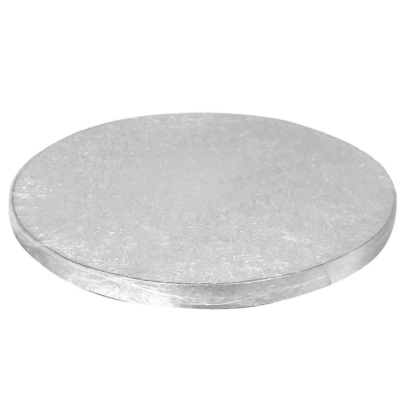BASE DE TARTA REDONDA PLATEADA D 45CM H 1.2CM