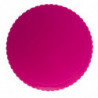 PLATO REDONDO PARA TARTA FUCSIA BORDE ONDULADO D 30 CM H 3 MM