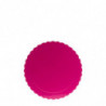 PLATO REDONDO PARA TARTA FUCSIA BORDE ONDULADO D 20 CM H 3 MM
