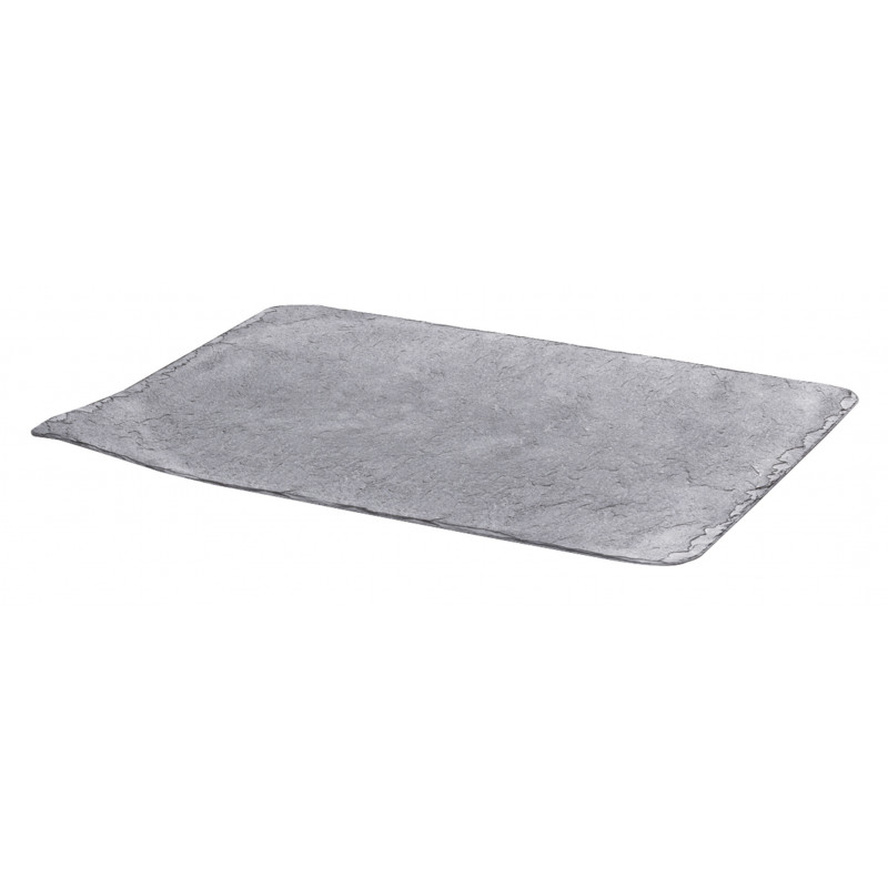 BANDEJA EFECTO PIEDRA GRIS 30X14CM