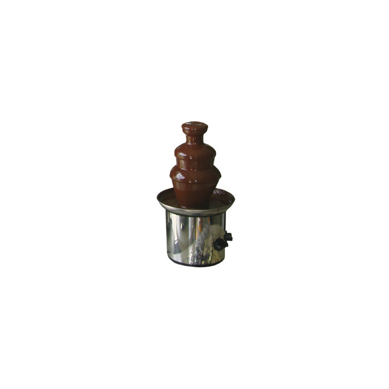 FUENTE CHOCOLATE PEQ BASE ACERO INOX 21x H42cm