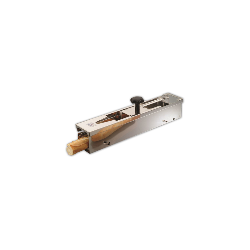 CORTA BAGUETTES INOX CON EMPUJADOR 55,5X16X11CM