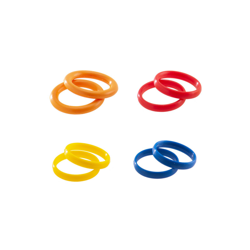 SET 8 ANILLOS SURTIDO PARA RODILLO DE D 25MM  4-5-6-10MM