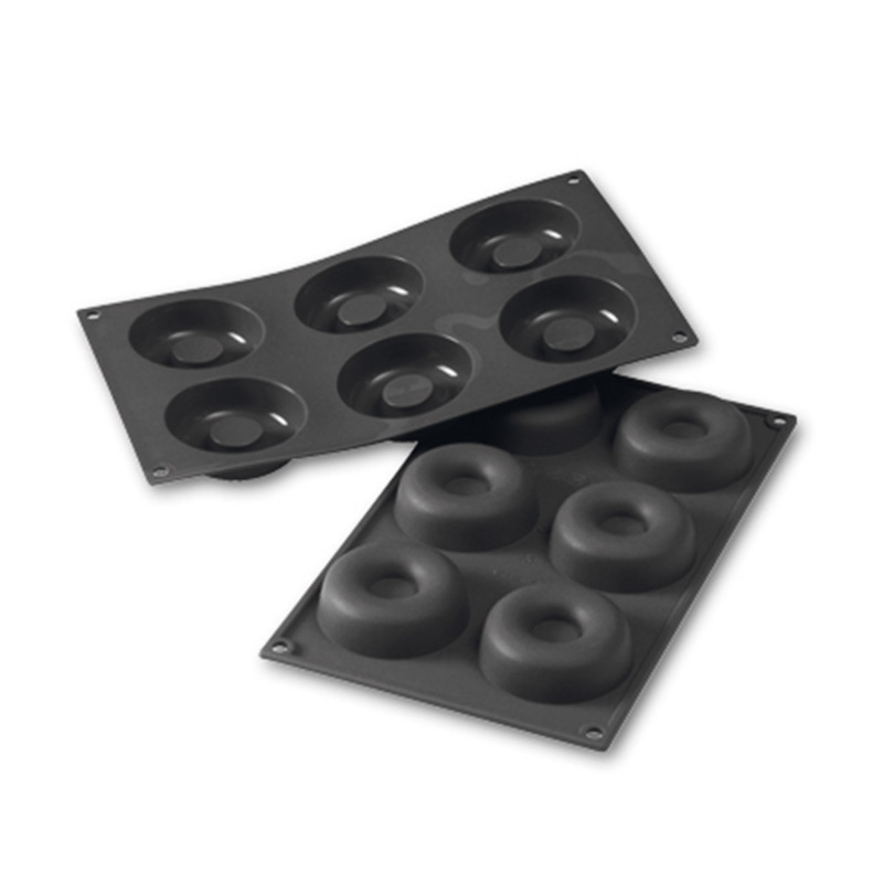 MOLDE SILICONA PARA 6 DONUTS D 75 MM H 25 MM