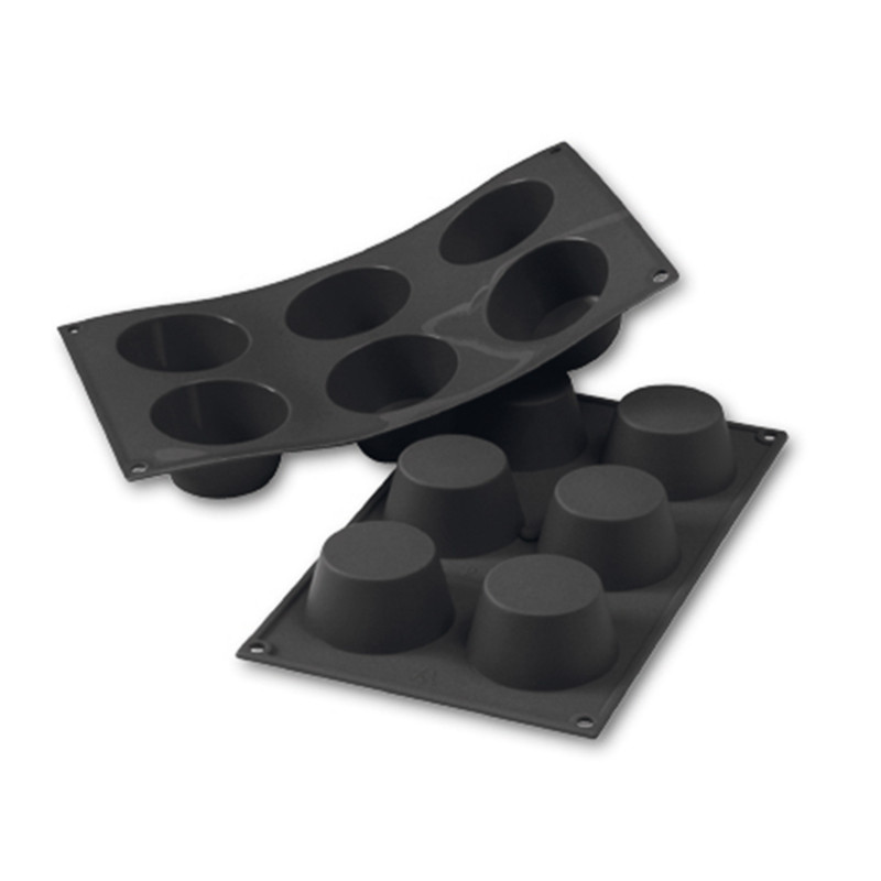MOLDE SILICONA PARA 6 MUFFINS GRANDES D 68 MM H38 MM