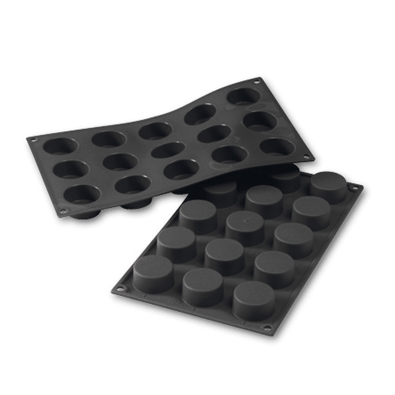 MOLDE SILICONA 15 FORMAS MINI-REDONDO D 40x20 MM