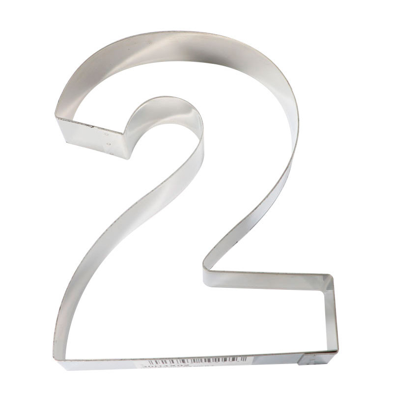 MOLDE ACERO INOX TARTA NÚMERO DOS 20 x 16 x 4 CM