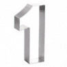 MOLDE ACERO INOX TARTA NÚMERO UNO 20 x 9,3 x 4 CM