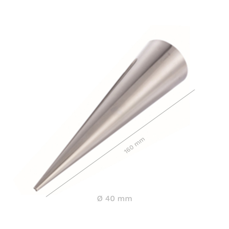 MOLDE CONO ACERO INOX D 40 X 160MM