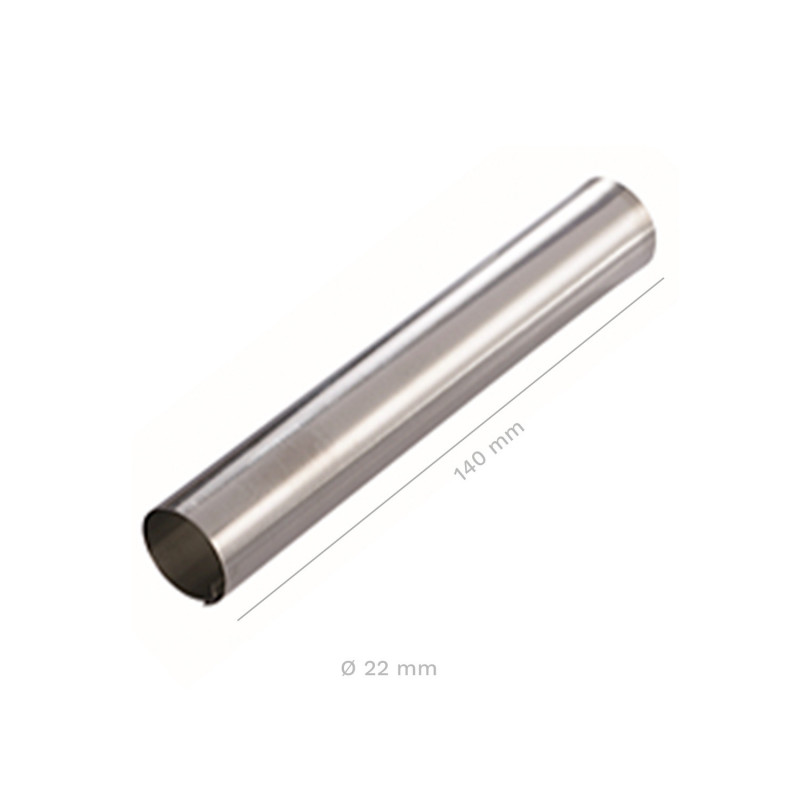 MOLDE TUBO ACERO INOX D 22 X 140MM