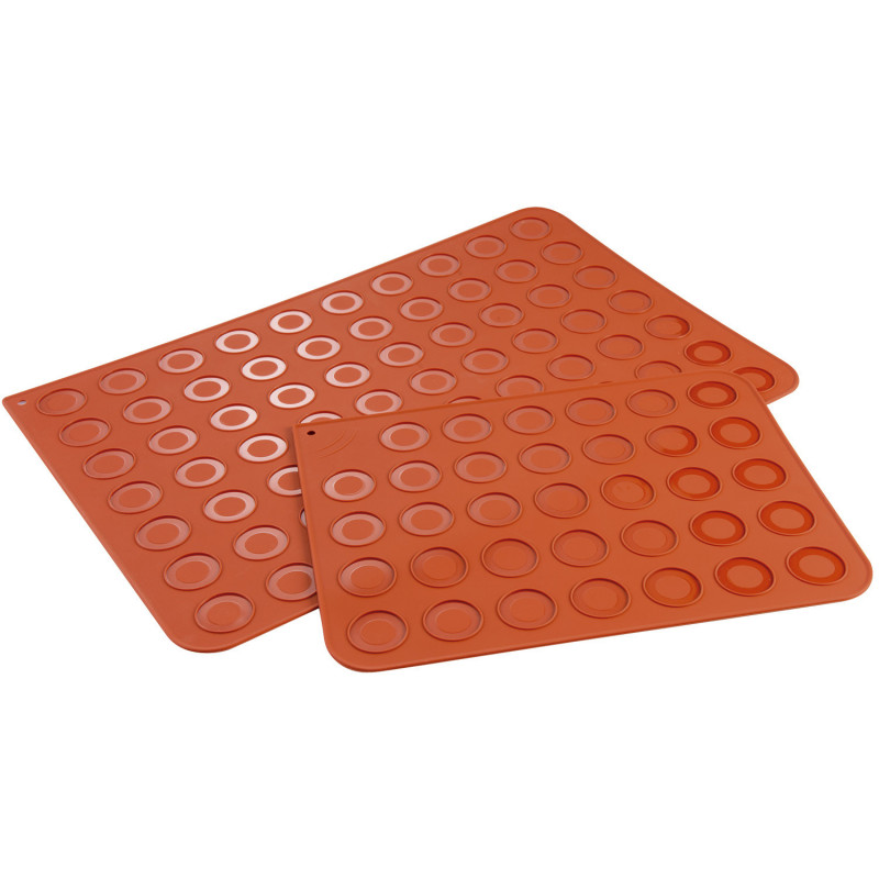 TAPETE SILICONA MACARONS 58,5X38,6CM 70 PIEZAS  D 40MM