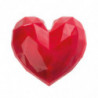 MOLDE POLICARBONATO CORAZÓN DIAMANTE 70X66 H 20MM  6PZS