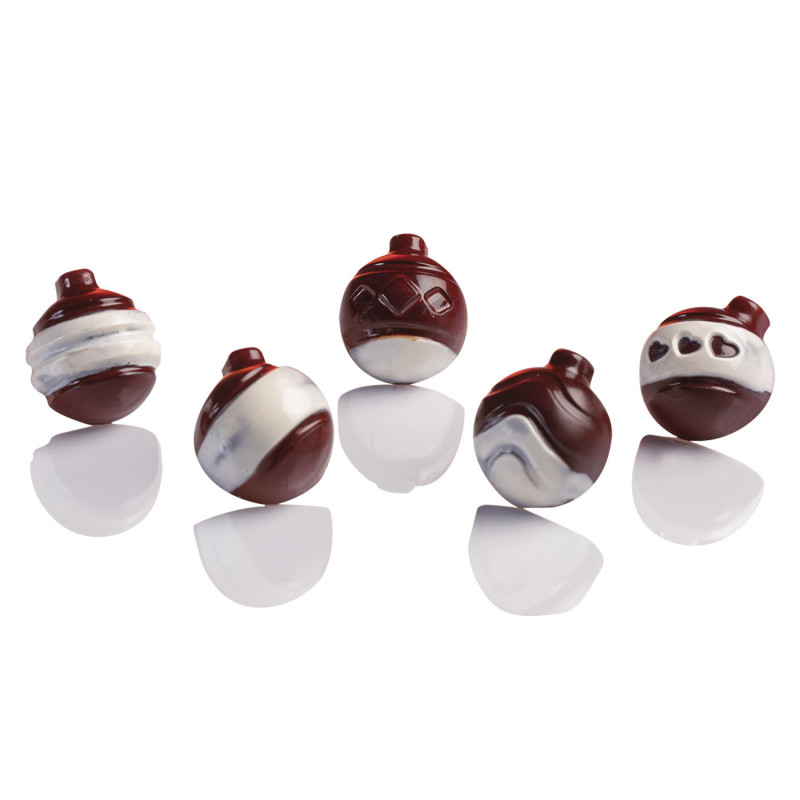 MOLDE POLICARBONATO BOLA NAVIDAD 30X26 H 16.5 MM  30 PIEZAS