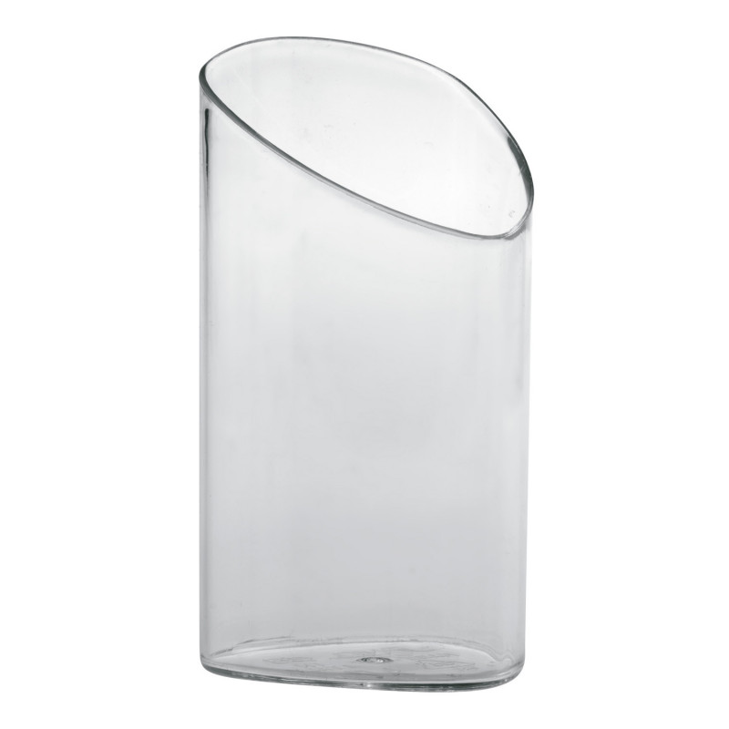VASITO PLASTICO TRANSPARENTE TUBE  D40 H85MM CAP.80ML