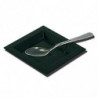 PLATO CUADRADO NEGRO 7,5 X 7,5 cm