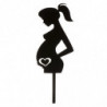 CAKE TOPPER MUJER EMBARAZADA 16X6CM