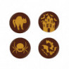 MIX DISCOS CHOCOLATE NEGRO HALLOWEEN D 30MM