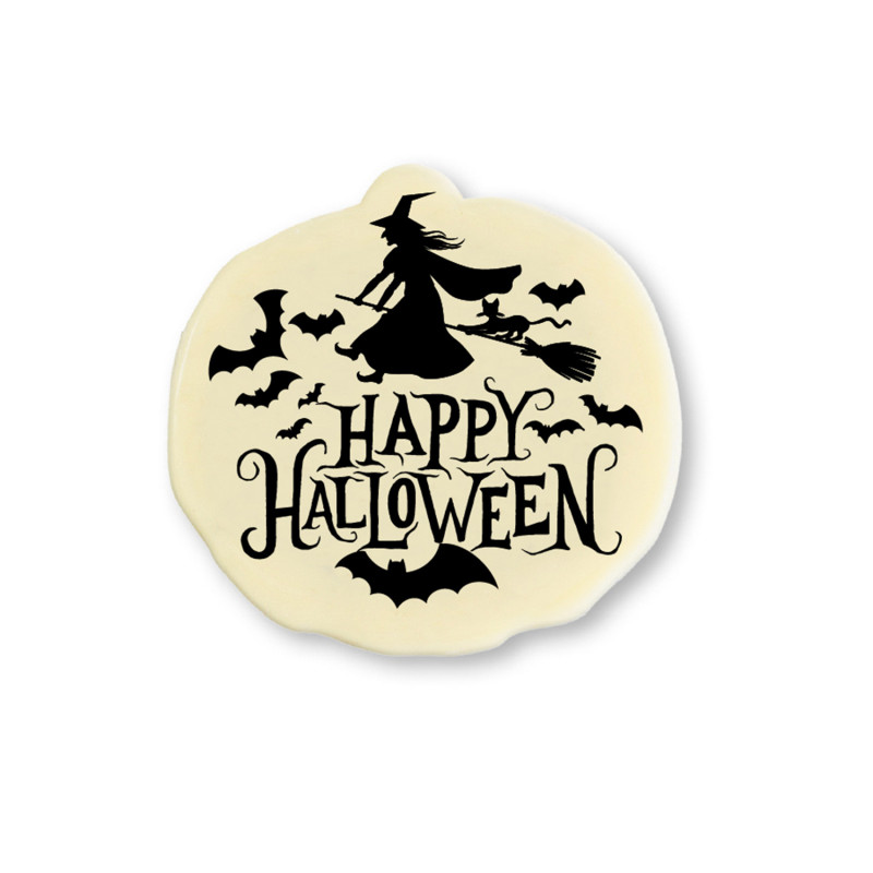 CALABAZA CHOCOLATE BLANCO HAPPY HALLOWEEN 44X46MM