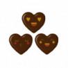 SET CORAZONES DE CHOCOLATE CARITAS 30X27MM