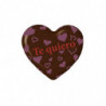CORAZÓN SAN VALENTÍN CHOCOLATE NEGRO 30X27MM