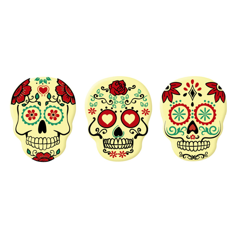 CALAVERAS CHOCOLATE BLANCO HALLOWEEN 34X27MM