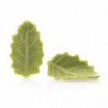 HOJA VERDE CURVADA CHOCOLATE BLANCO 33X19MM