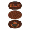 LETRERO OVALADO DE CHOCOLATE HALLOWEEN 55X35MM