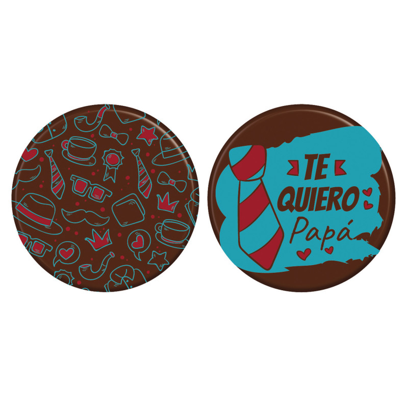 DISCO CHOCOLATE NEGRO | TE QUIERO PAPA Ø 50MM