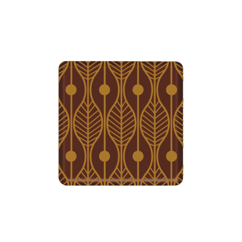 DECORACIÓN CHOCOLATE JURA CUADRADO PANTER 29X29MM
