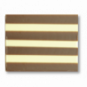 RECTANGULO RAYAS CHOCOLATE NEGRO Y BLANCO 35X40MM