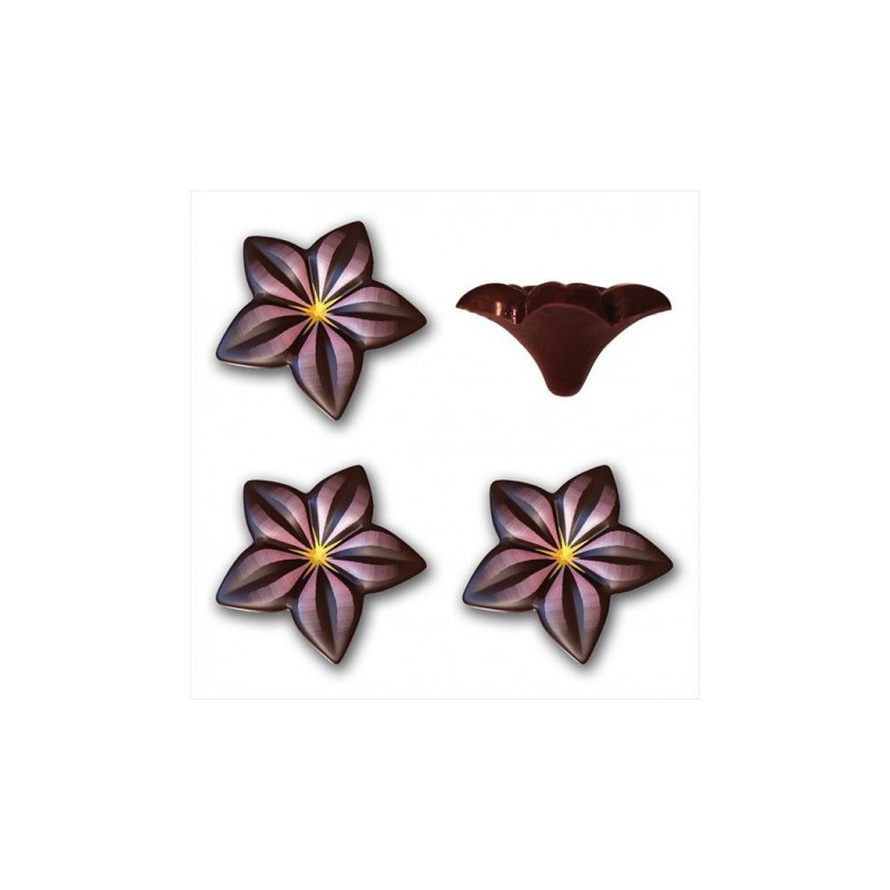 FLOR CHOCOLATE NEGRO 3D