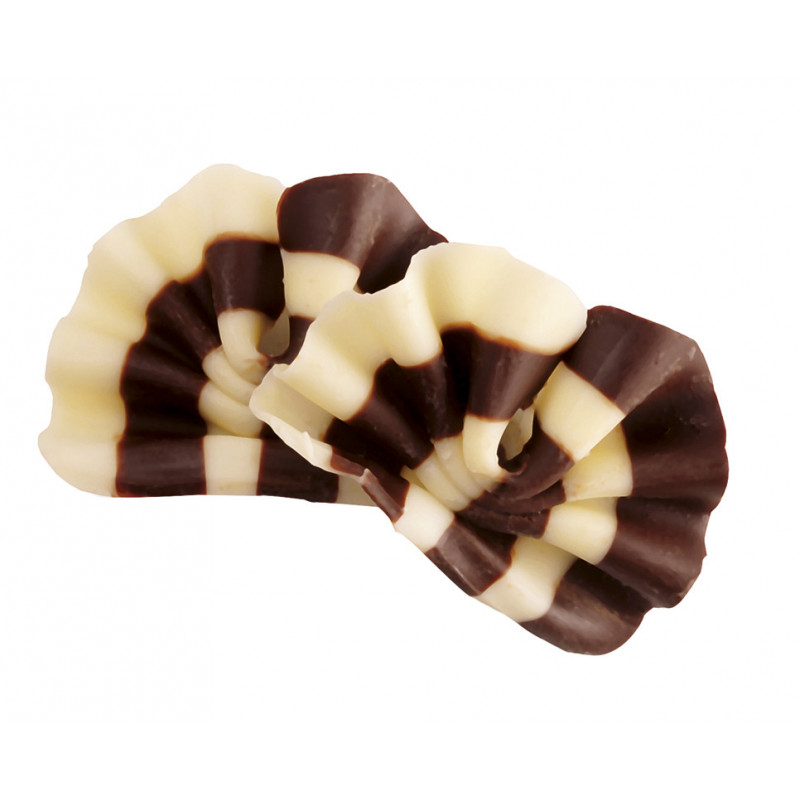 MINI ABANICOS CHOCOLATE BLANCO/NEGRO