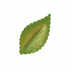 HOJA OBLEA VERDE METALIZADA 4.2CM/400U (126074)
