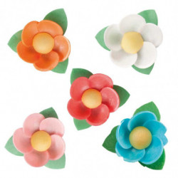 FLORES OBLEA FLOR HOJA 4,5CM/100U (126023)