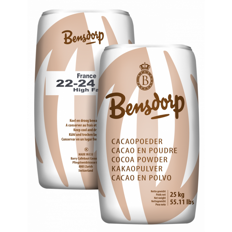 CACAO POLVO 22-24% BENSDORP, SACO 25 KG