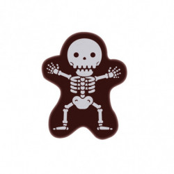 ESQUELETO CHOCOLATE NEGRO HALLOWEEN 46X36.6MM