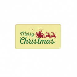 PLACA CHOCOLATE BLANCO MERRY CHRISTMAS 54X29MM