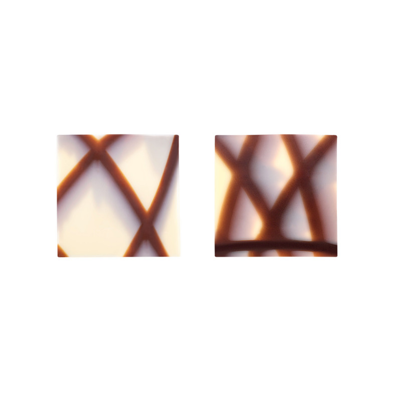 CUADRADO MÁRMOL CHOCOLATE BLANCO 40X40MM