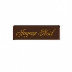 LETRERO CHOCOLATE NEGRO JOYEUX NOËL 54X17MM