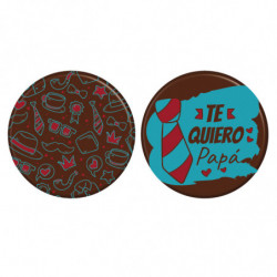 DISCO CHOCOLATE NEGRO | TE QUIERO PAPA Ø 50MM