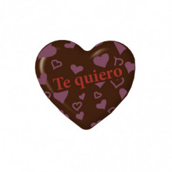 CORAZÓN SAN VALENTÍN CHOCOLATE NEGRO 30X27MM