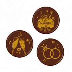 DECORACIÓN CHOCOLATE NEGRO SURTIDO BODA D 30MM