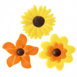 SET DE FLORES PRIMAVERALES DE CHOCOLATE 30X45MM