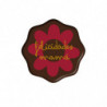 FLOR DE CHOCOLATE NEGRO FELICIDADES MAMÁ 45X45 MM