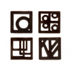 DECORACIÓN GEOMÉTRICA DE CHOCOLATE 50X50MM