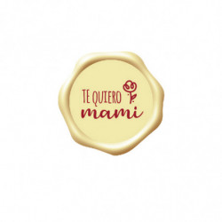 PLACA DE CHOCOLATE BLANCO TE QUIERO MAMI D 34MM
