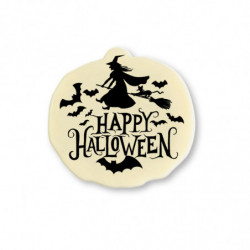 CALABAZA CHOCOLATE BLANCO HAPPY HALLOWEEN 44X46MM